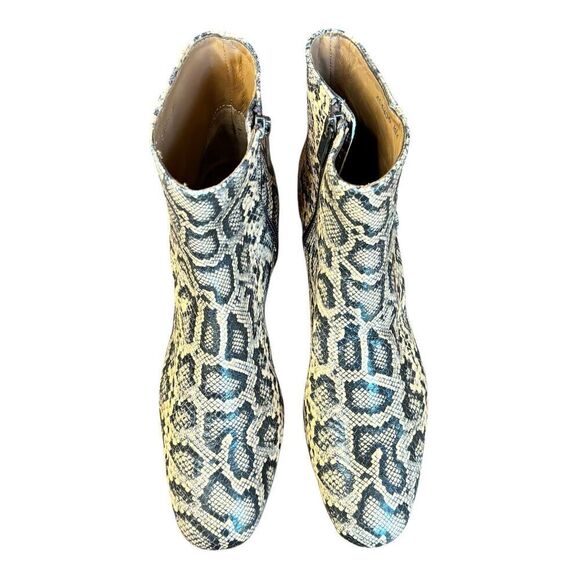 Aquatalia Ulyssa Snakeskin Leather Waterproof Slip On Ankle Boot NWOT Sz 8 - Picture 1 of 7